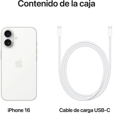 Apple iPhone 16, Blanco, 5G, 6.1 " OLED Nuevo