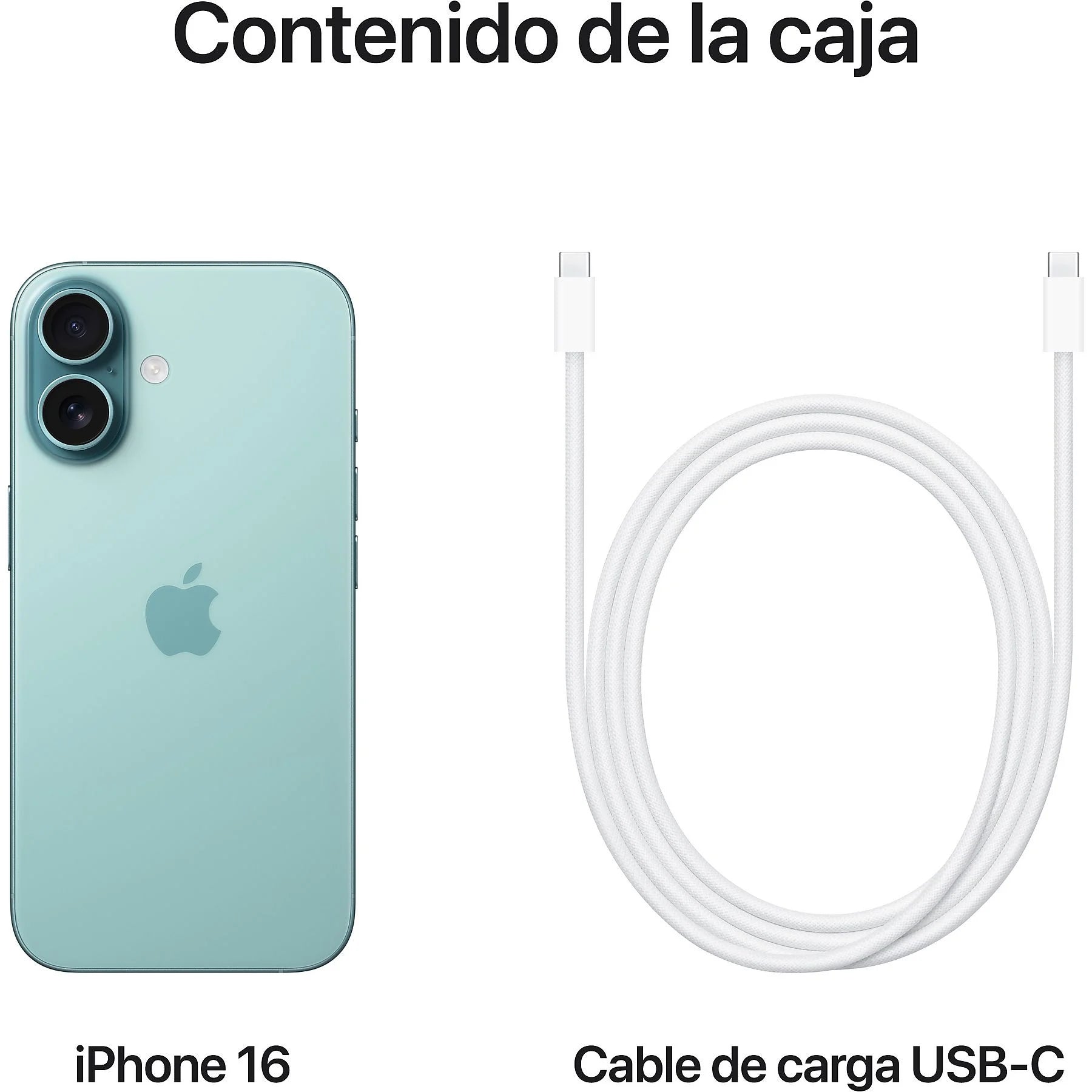 Apple iPhone 16, Verde azulado, 5G, 6.1 " OLED Nuevo
